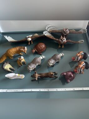 Lakeshore Learning Classic Forest Animal Figurine Toy Lot 14x Vinyl